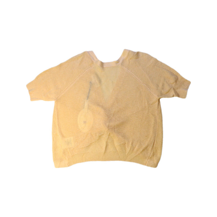 A Beige Short Sleeve Tops from Excuse My French in size 4T for girl. (Front View)