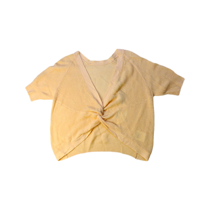 A Beige Short Sleeve Tops from Excuse My French in size 4T for girl. (Back View)