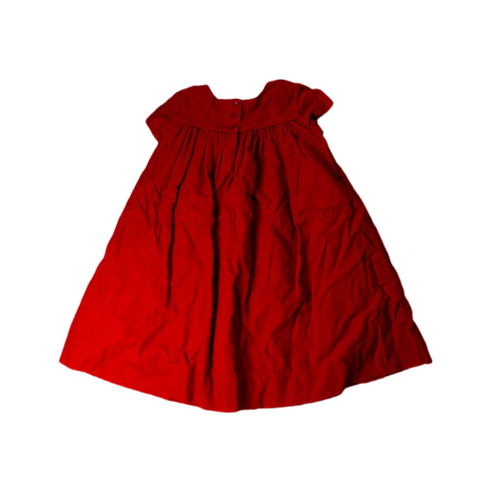 A Red Short Sleeve Dresses from Polo Ralph Lauren in size 5T for girl. (Back View)