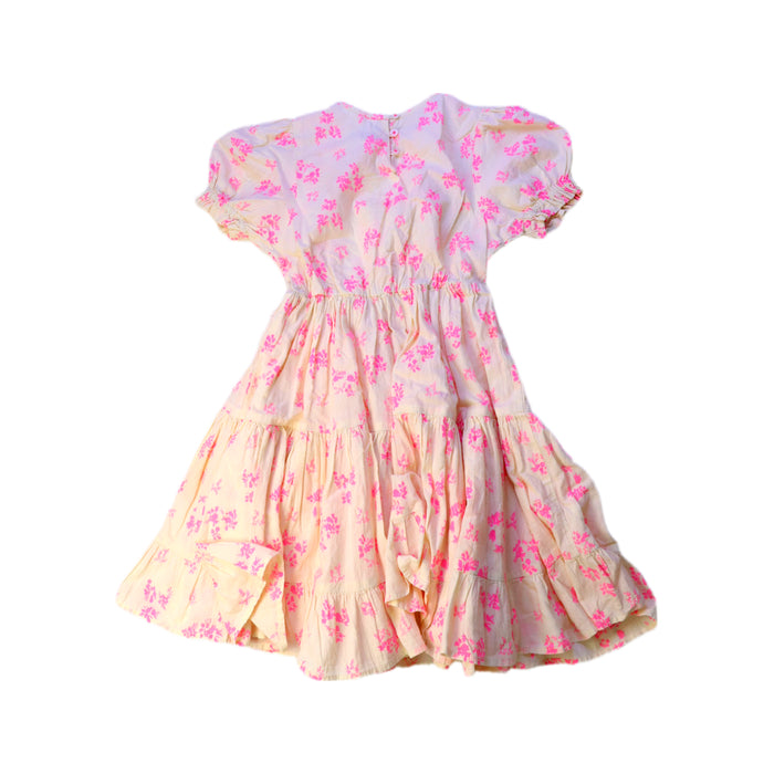 A Pink Short Sleeve Dresses from Kidsagogo in size 3T for girl. (Back View)