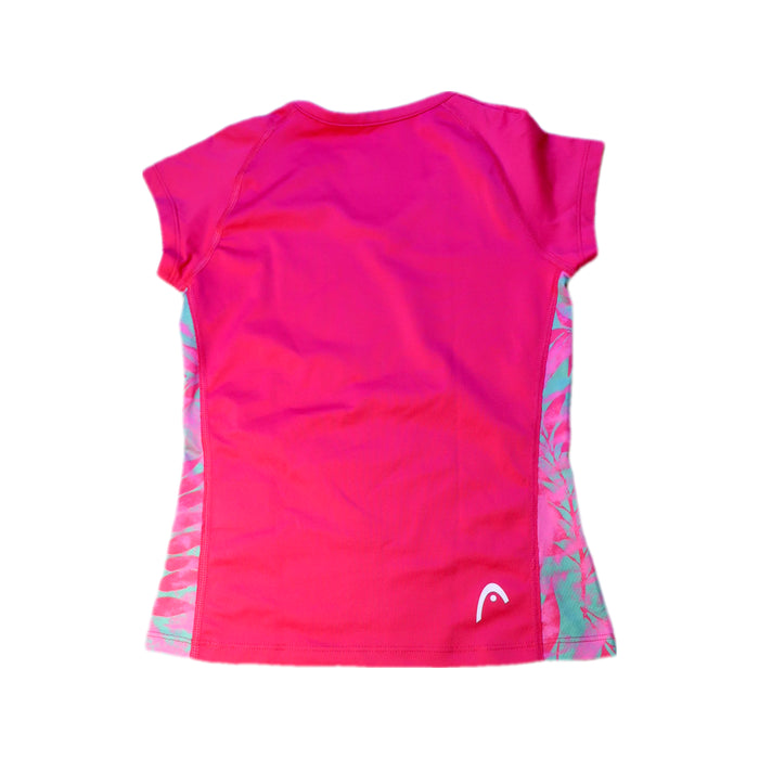 A Pink Active Tops from HEAD in size 5T for girl. (Back View)