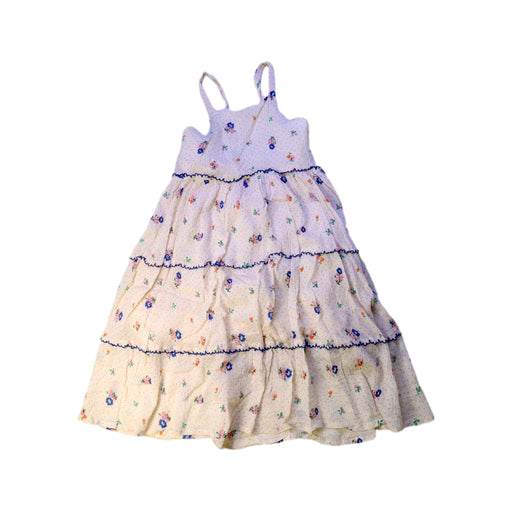 A White Sleeveless Dresses from Emile et Ida in size 6T for girl. (Front View)