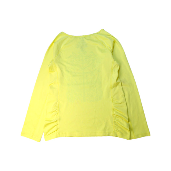 A Yellow Long Sleeve T Shirts from Patagonia in size 10Y for girl. (Back View)