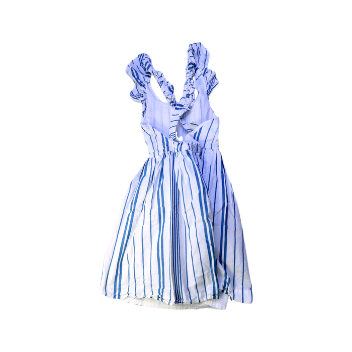 A Blue Sleeveless Dresses from Jacadi in size 10Y for girl. (Back View)