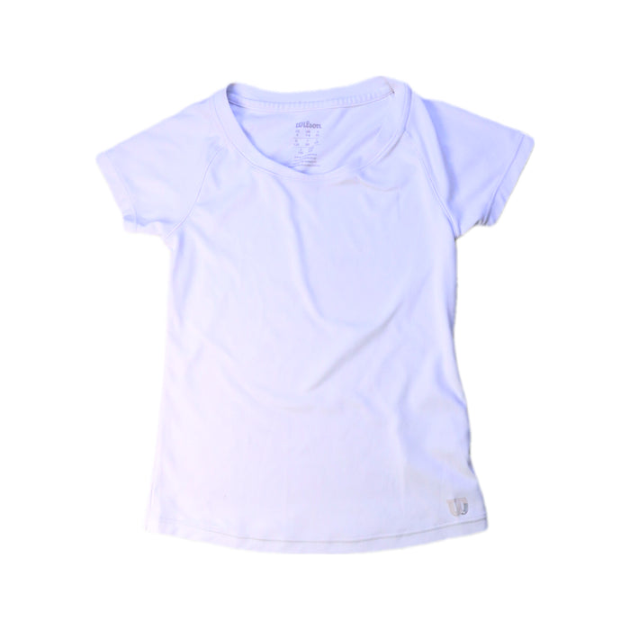 A White Short Sleeve T Shirts from Wilson in size 7Y for girl. (Front View)
