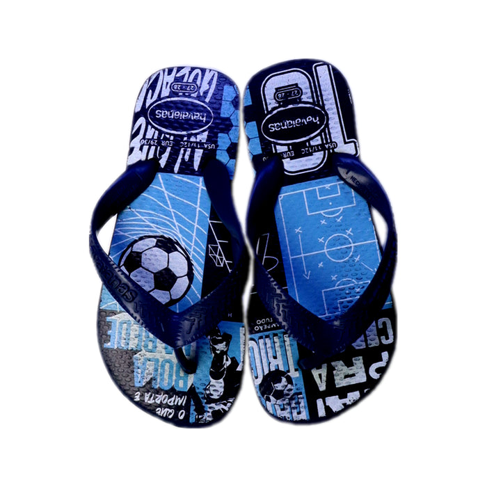 A Blue Flip Flops from Havaianas in size 5T for boy. (Back View)