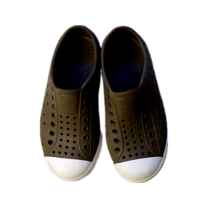 A Black Sneakers from Native Shoes in size 6T for neutral. (Back View)