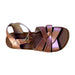 A Brown Sandals from Salt-Water in size 6T for girl. (Front View)