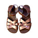 A Brown Sandals from Salt-Water in size 6T for girl. (Back View)