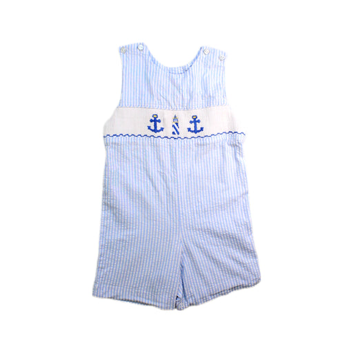 A Blue Sleeveless Rompers from Southern Sunshine in size 18-24M for girl. (Front View)