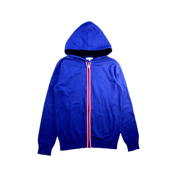 A Blue Zippered Sweatshirts from Jacadi in size 12Y for boy. (Front View)