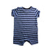 A Blue Short Sleeve Rompers from Mothercare in size 0-3M for boy. (Back View)