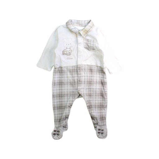 A White Long Sleeve Rompers from Chicco in size 3-6M for boy. (Front View)