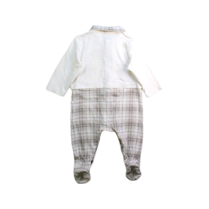 A White Long Sleeve Rompers from Chicco in size 3-6M for boy. (Back View)