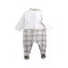 A White Long Sleeve Rompers from Chicco in size 3-6M for boy. (Back View)