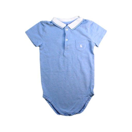 A Blue Short Sleeve Bodysuits from Janie & Jack in size 18-24M for boy. (Front View)