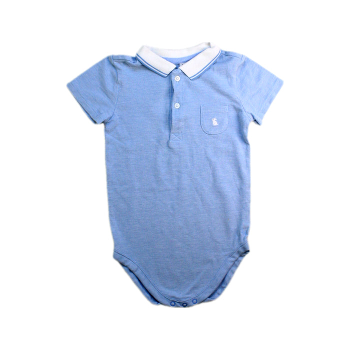 A Blue Short Sleeve Bodysuits from Janie & Jack in size 18-24M for boy. (Front View)