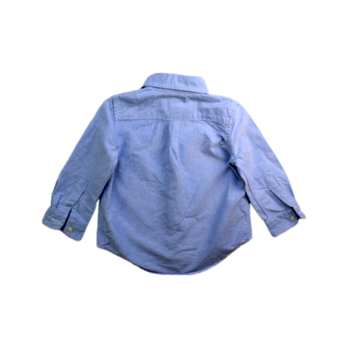 A Blue Long Sleeve Shirts from Ralph Lauren in size 6-12M for boy. (Back View)
