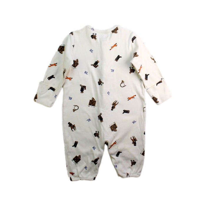 A White Onesies from Ralph Lauren in size 0-3M for boy. (Back View)