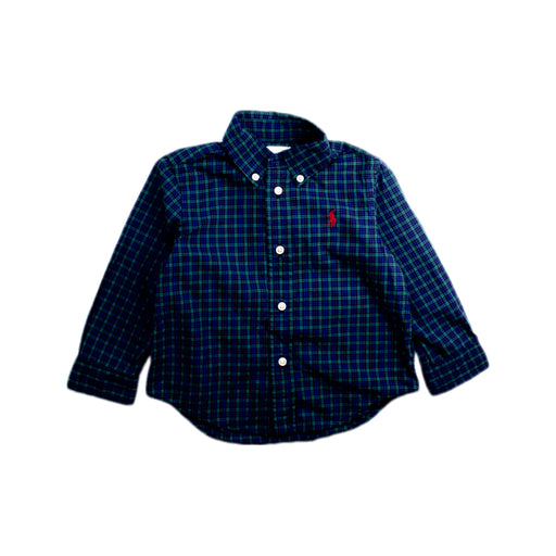 A Navy Long Sleeve Shirts from Ralph Lauren in size 12-18M for boy. (Front View)