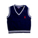 A Navy Sweater Vests from Polo Ralph Lauren in size 3-6M for boy. (Front View)
