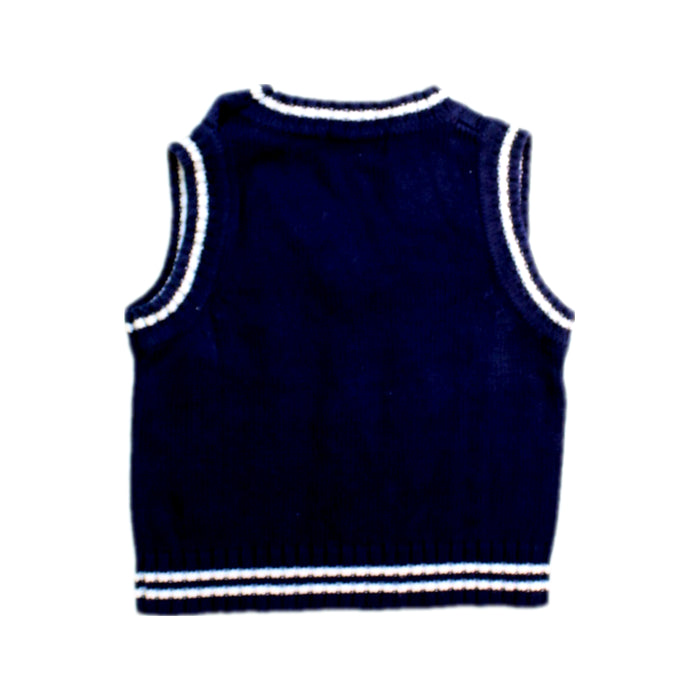 A Navy Sweater Vests from Polo Ralph Lauren in size 3-6M for boy. (Back View)