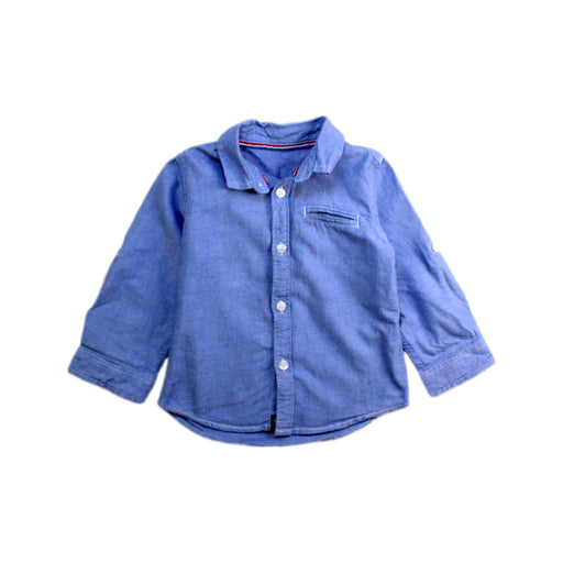 A Blue Long Sleeve Shirts from Mothercare in size 6-12M for boy. (Front View)