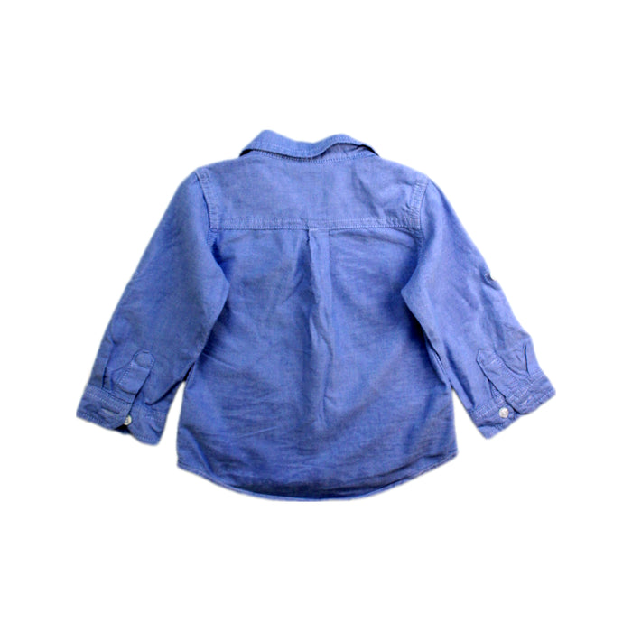 A Blue Long Sleeve Shirts from Mothercare in size 6-12M for boy. (Back View)