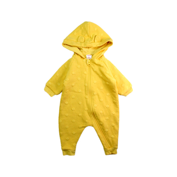 A Yellow Onesies from Seed in size 0-3M for neutral. (Front View)
