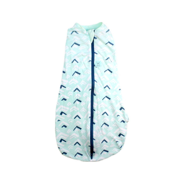 A Teal Sleepsacs from ErgoPouch in size 0-3M for neutral. (Front View)