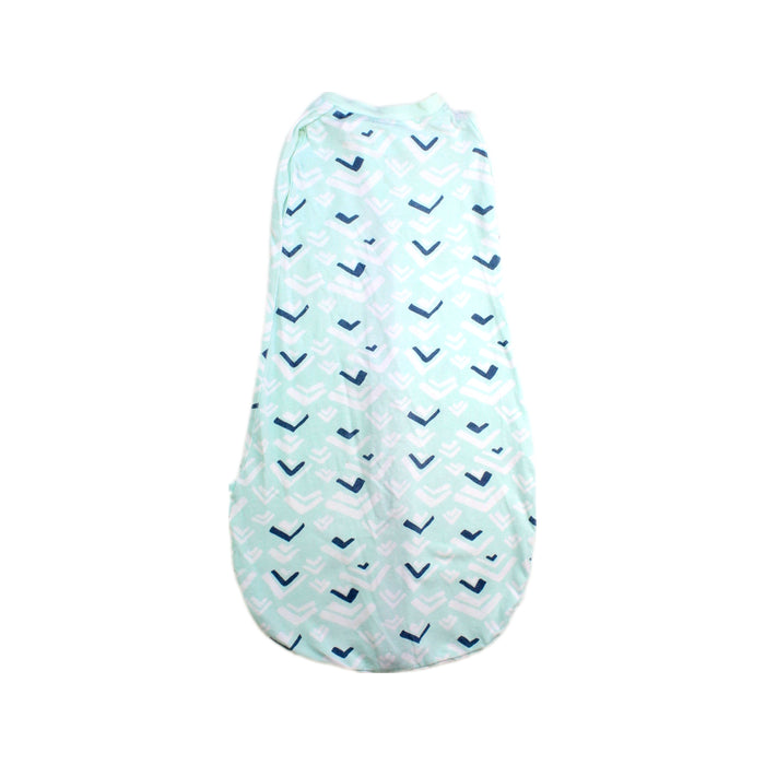 A Teal Sleepsacs from ErgoPouch in size 0-3M for neutral. (Back View)