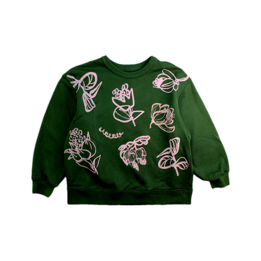 A Green Crewneck Sweatshirts from jnby by JNBY in size 4T for girl. (Front View)