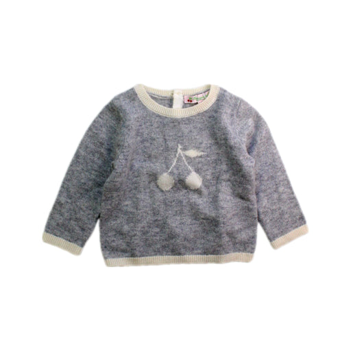 A Grey Knit Sweaters from Bonpoint in size 3-6M for girl. (Front View)