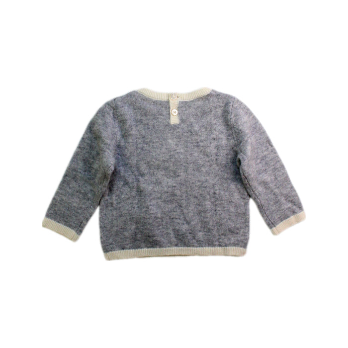 A Grey Knit Sweaters from Bonpoint in size 3-6M for girl. (Back View)