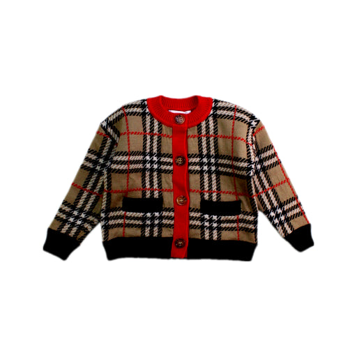 A Beige Cardigans from Burberry in size 3-6M for girl. (Front View)