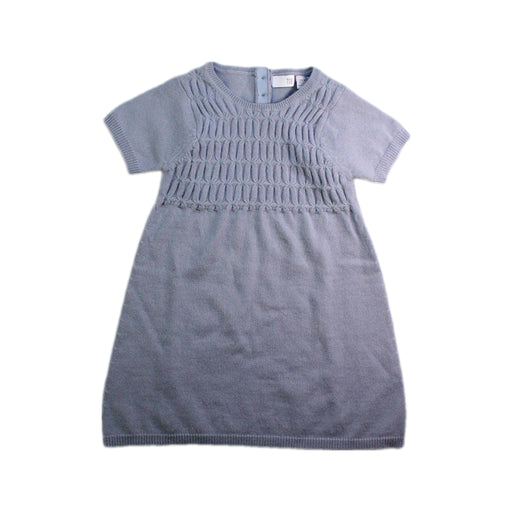 A Blue Short Sleeve Dresses from TSE in size 3-6M for girl. (Front View)
