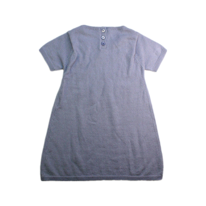 A Blue Short Sleeve Dresses from TSE in size 3-6M for girl. (Back View)