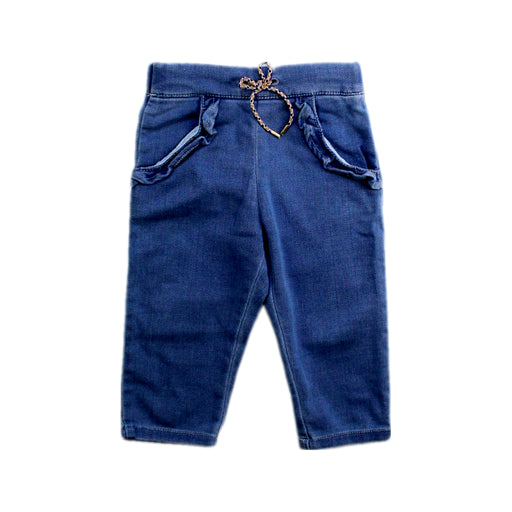 A Blue Jeggings from Chloe in size 6-12M for girl. (Front View)