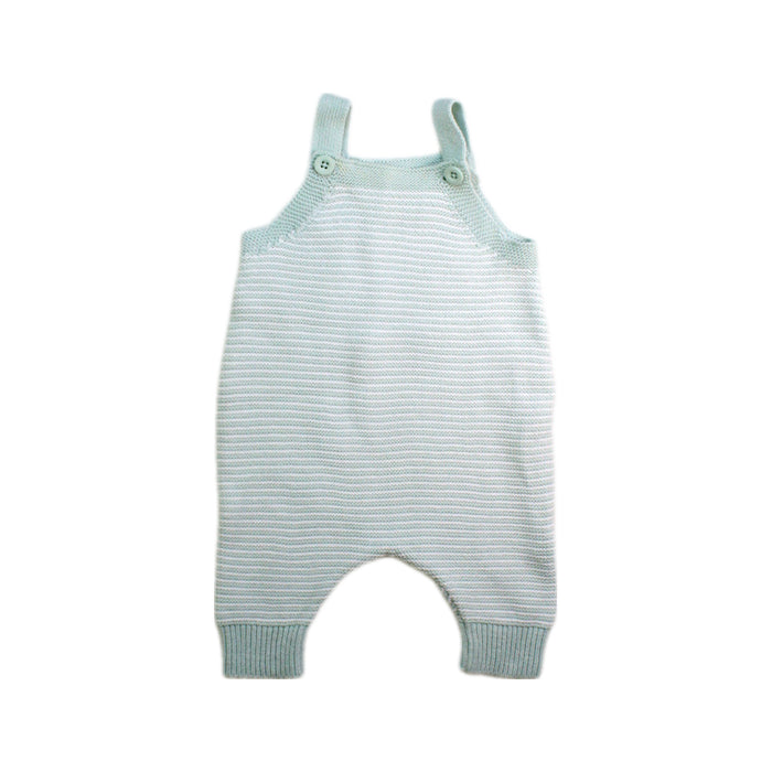 A Green Long Overalls from Seed in size Newborn for neutral. (Front View)