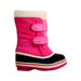 A Pink Winter Boots from Sorel in size 3T for girl. (Front View)