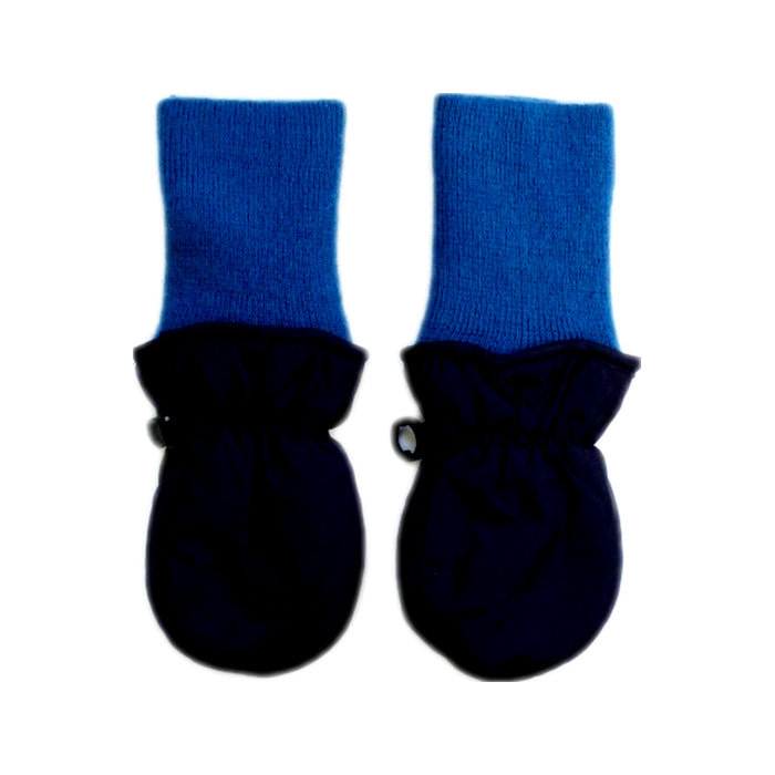 A Blue Gloves & Mittens from Kombi in size 0-3M for boy. (Back View)