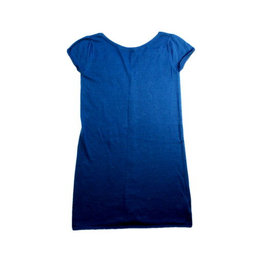 A Blue Short Sleeve Dresses from Excuse My French in size 6T for girl. (Front View)