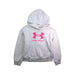A Grey Hooded Sweatshirts from Under Armour in size 6T for girl. (Front View)