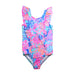 A Multicolour Swimsuits from Lilly Pulitzer in size 8Y for girl. (Front View)