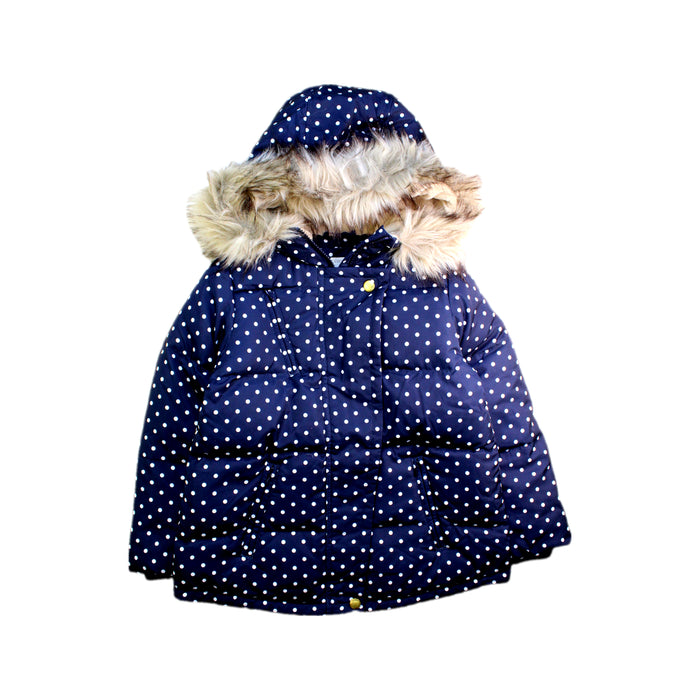 A Navy Puffer/Quilted Coats & Outerwear from Crewcuts in size 6T for girl. (Front View)