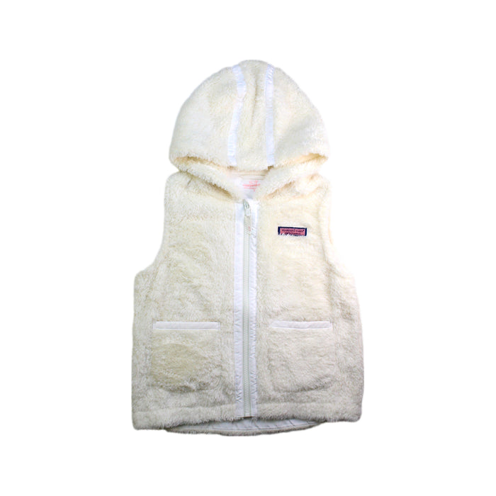 A White Outerwear Vests from Vineyard Vines in size 7Y for girl. (Front View)