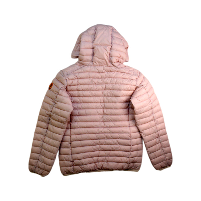 A Pink Puffer/Quilted Jackets from Save The Duck in size 8Y for girl. (Back View)