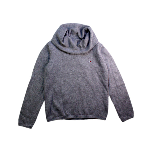 A Grey Knit Sweaters from Tommy Hilfiger in size 5T for girl. (Front View)