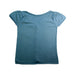 A Blue Short Sleeve Tops from Excuse My French in size 6T for girl. (Front View)