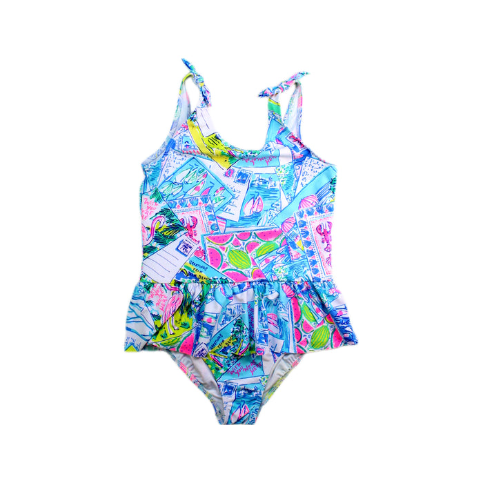 A Multicolour Swimsuits from Lilly Pulitzer in size 7Y for girl. (Front View)